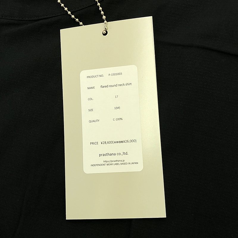 prasthana / プラスターナ flared round neck short / シャツ