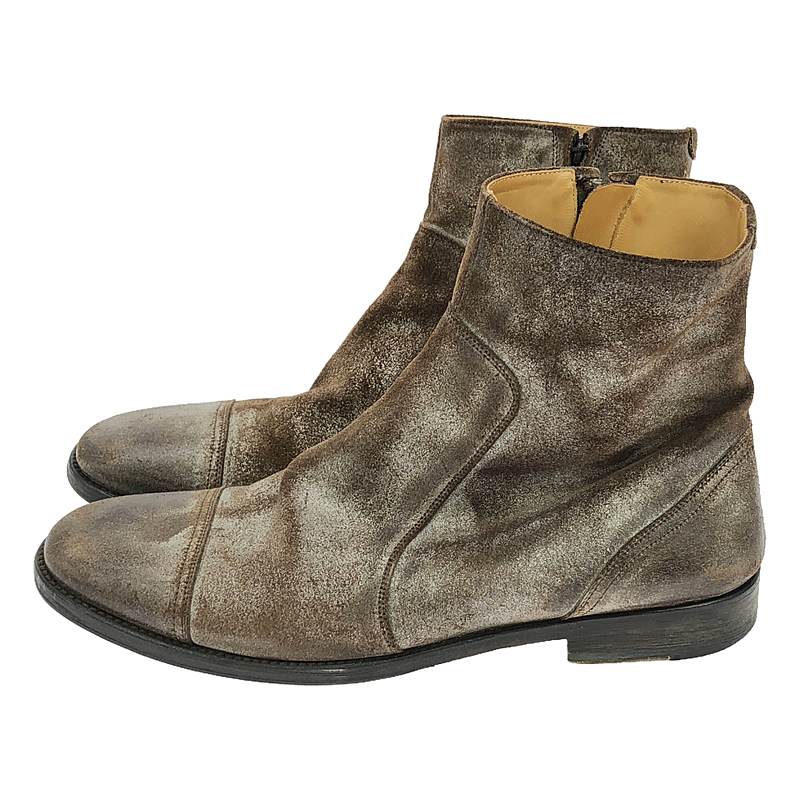 Maison Martin Margiela / メゾンマルタンマルジェラ ワックスベイクド加工 レザー サイドジップ ブーツ