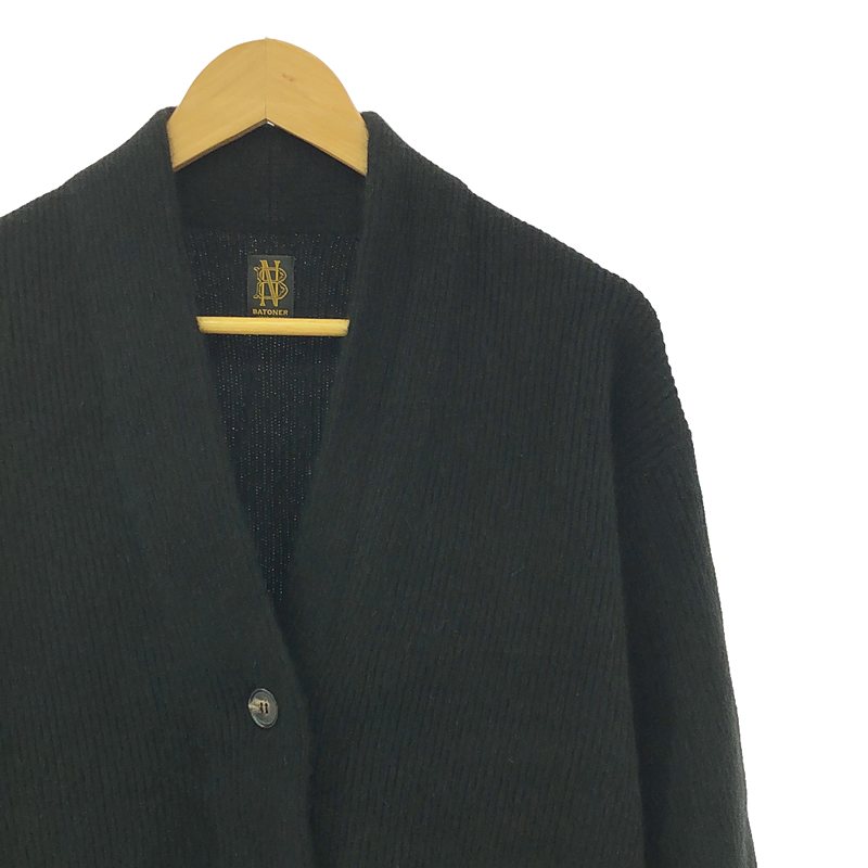 BATONER / バトナー CASHMERE FOX NO COLLAR CARDIGAN カシミヤ フォックス ノーカラー カーディガン