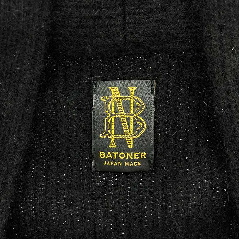 BATONER / バトナー CASHMERE FOX NO COLLAR CARDIGAN カシミヤ フォックス ノーカラー カーディガン