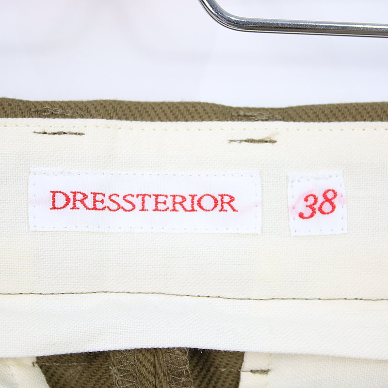DRESSTERIOR / ドレステリア コットンツイルタックテーパードパンツ