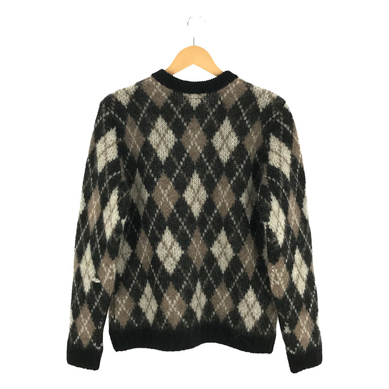 BATONER / バトナ― × 6(ROKU) BEAUTY&YOUTH 別注 ARGYLE CHECK CREW NECK KNIT モヘヤ ウール