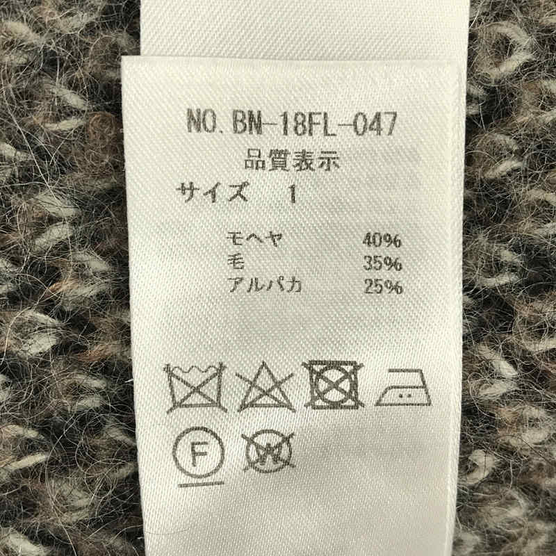 BATONER / バトナ― × 6(ROKU) BEAUTY&YOUTH 別注 ARGYLE CHECK CREW NECK KNIT モヘヤ ウール