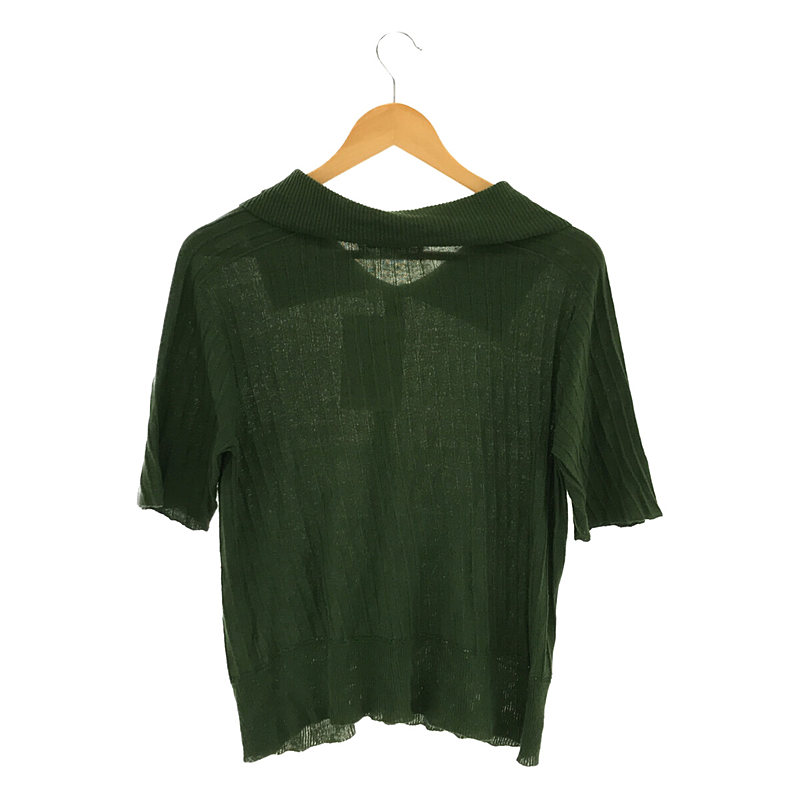 JöICEADDED / ジョイスアディッド Cotton & Silk knit polo shirt コットン シルク シアー ニット ポロシャツ