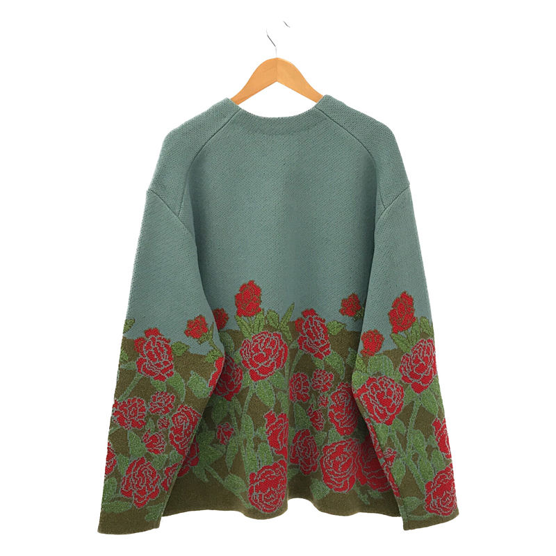 KIDILL / キディル × rurumu Knit Cardigan Rose Garden ダブルジャガード ニット