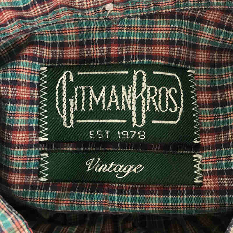 GITMAN VINTAGE / ギットマンヴィンテージ USA製 チェック ボタンダウン シャツ