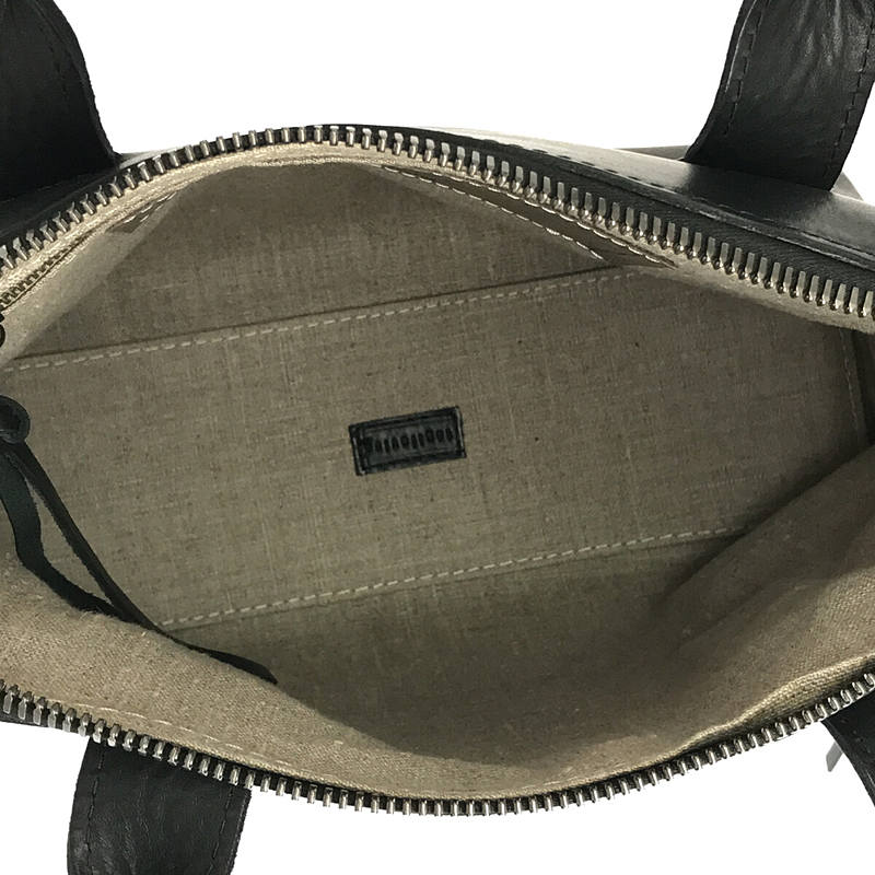 TAGLIOVIVO / タリオヴィヴォ イタリア製 BAULETTO S. バウレット S GUIDI グイディ レザー リネン ハンド バッグ 保存袋付き