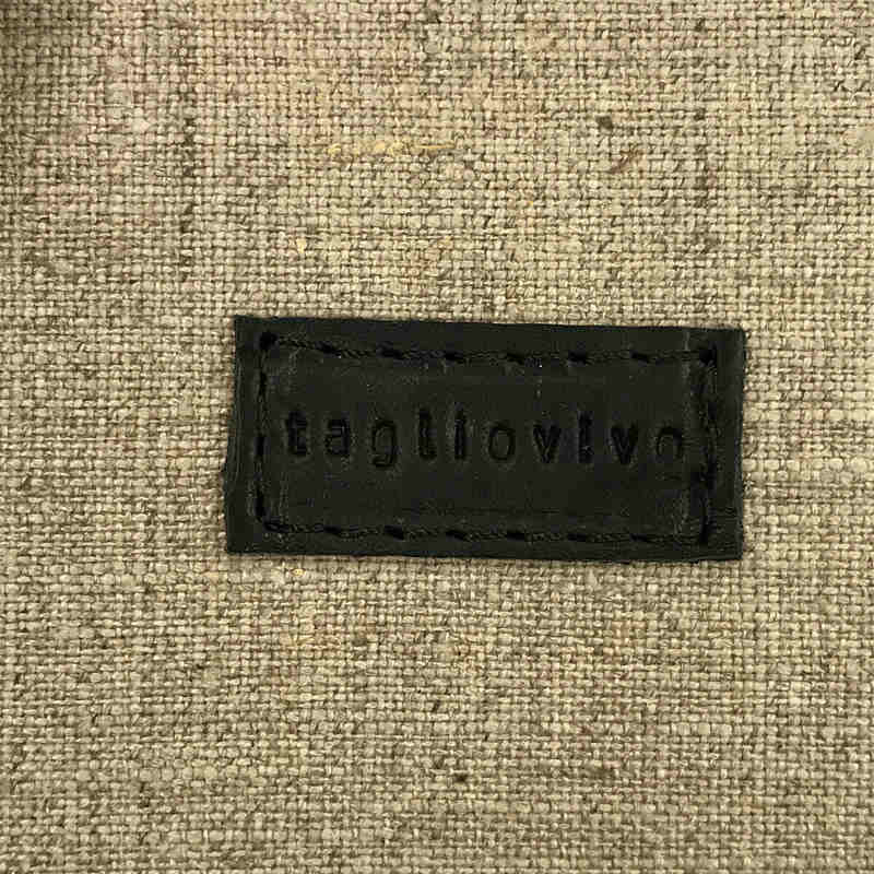 TAGLIOVIVO / タリオヴィヴォ イタリア製 BAULETTO S. バウレット S GUIDI グイディ レザー リネン ハンド バッグ 保存袋付き