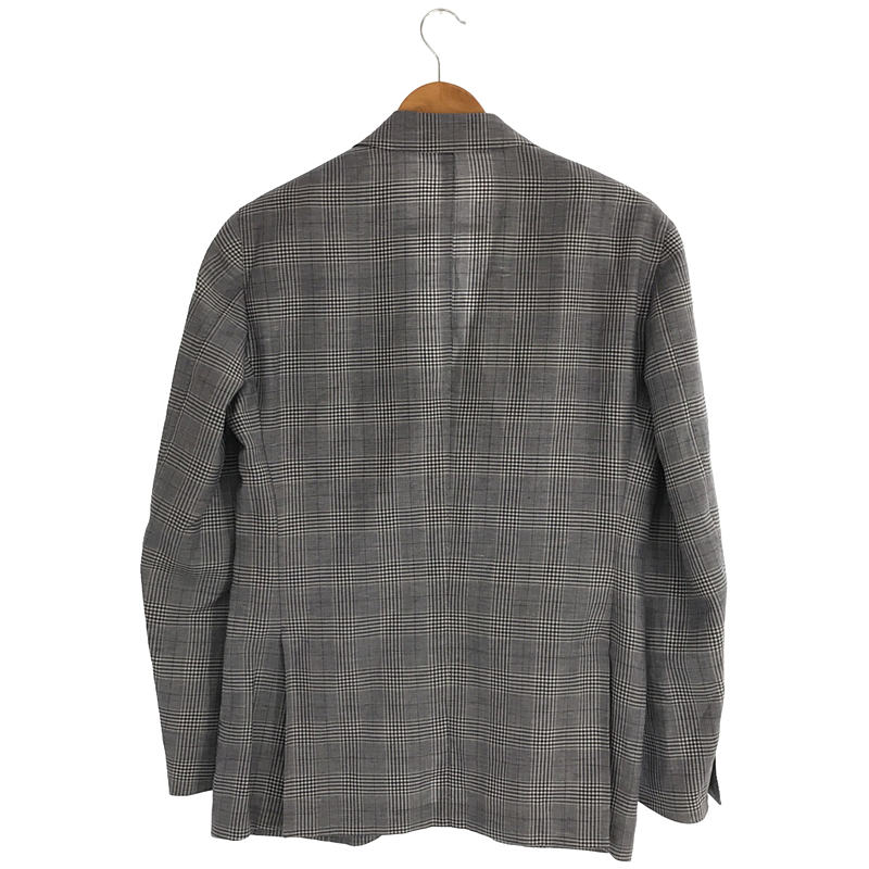 Lubiam / ルビアム L.B.M.1911 イタリア製 ウールリネン 3B チェック テーラードジャケット