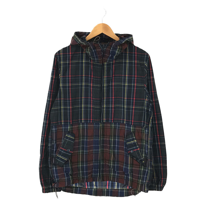 ナイロン タータン チェック ジップアップ フード ブルゾンCOMME des GARCONS HOMME / コムデギャルソンオム