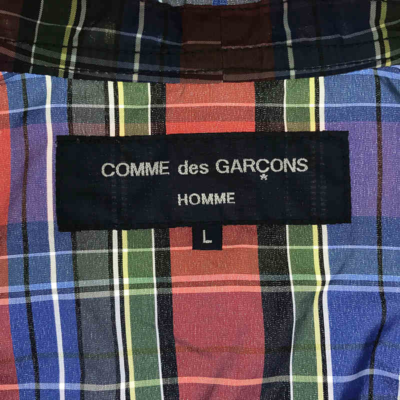 COMME des GARCONS HOMME / コムデギャルソンオム ナイロン タータン チェック ジップアップ フード ブルゾン