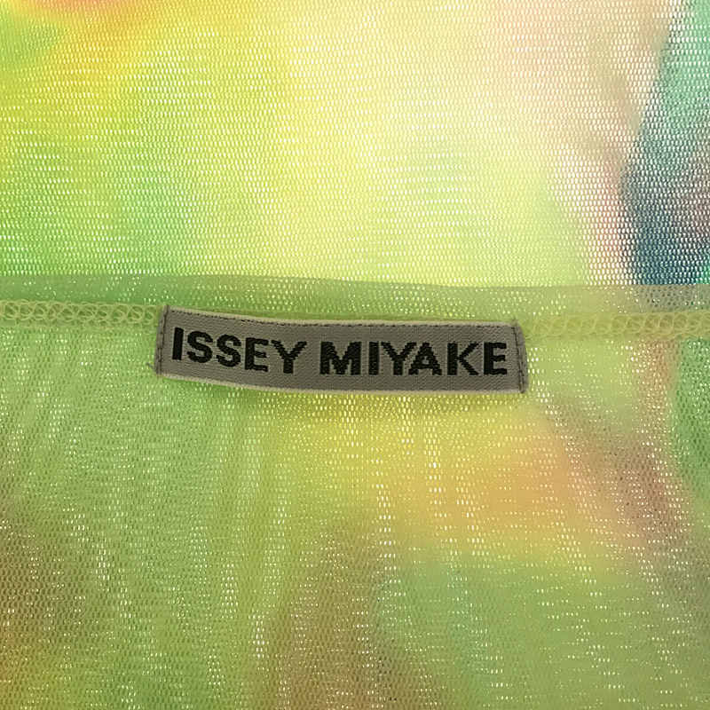 ISSEY MIYAKE / イッセイミヤケ BLOOM SKIN ナイロン メッシュ タイダイ プリント Tシャツ