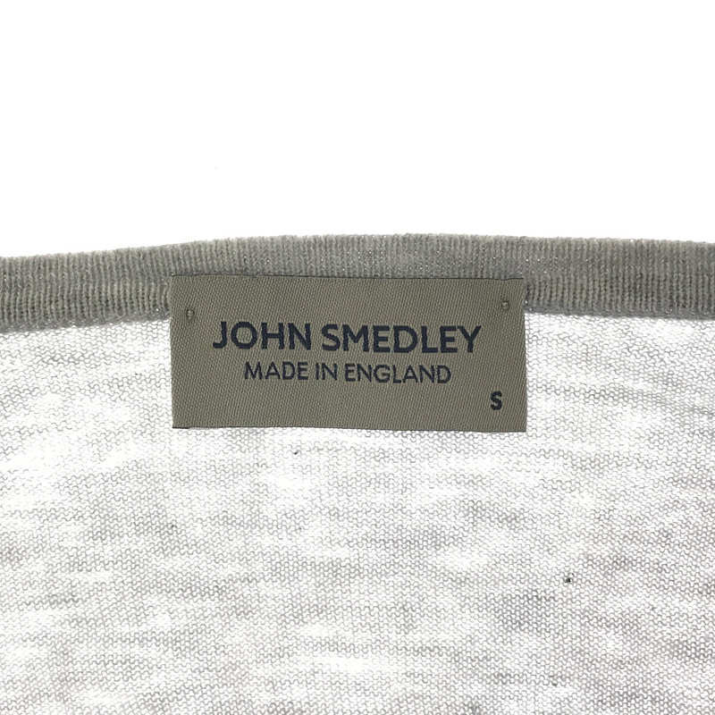 JOHN SMEDLEY / ジョンスメドレー 英国製 コットン ハイゲージ クルーネックカーディガン