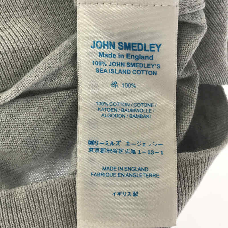 JOHN SMEDLEY / ジョンスメドレー 英国製 コットン ハイゲージ クルーネックカーディガン