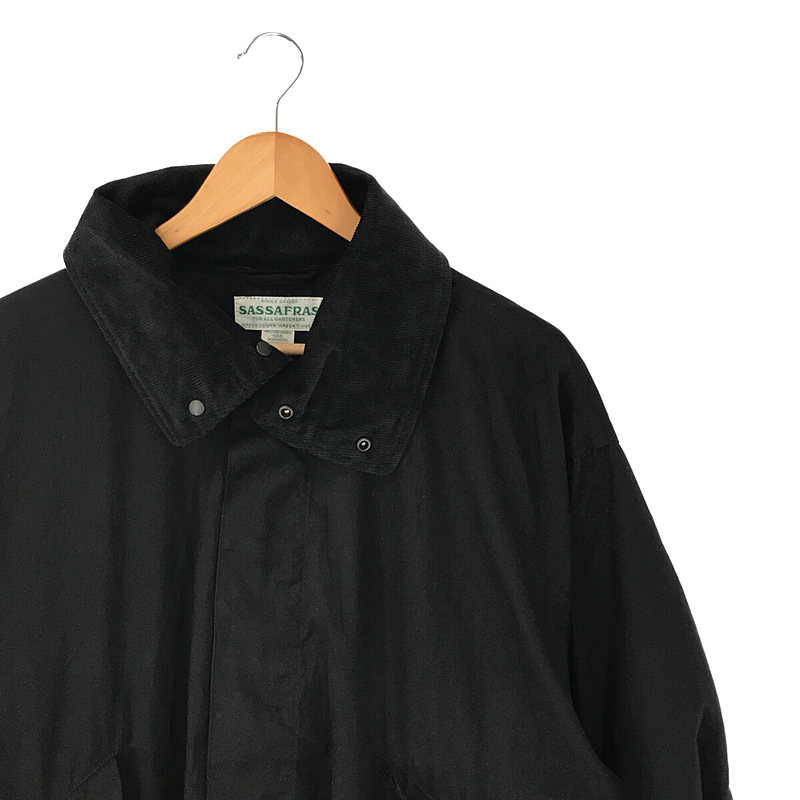 SASSAFRAS / ササフラス Digs Crew Coat-C/N Oxford-Black ディグズクルーコート コットンナイロンオックスフォード モッズコート