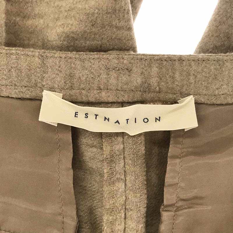 ESTNATION / エストネーション タック入り ウール スラックス パンツ