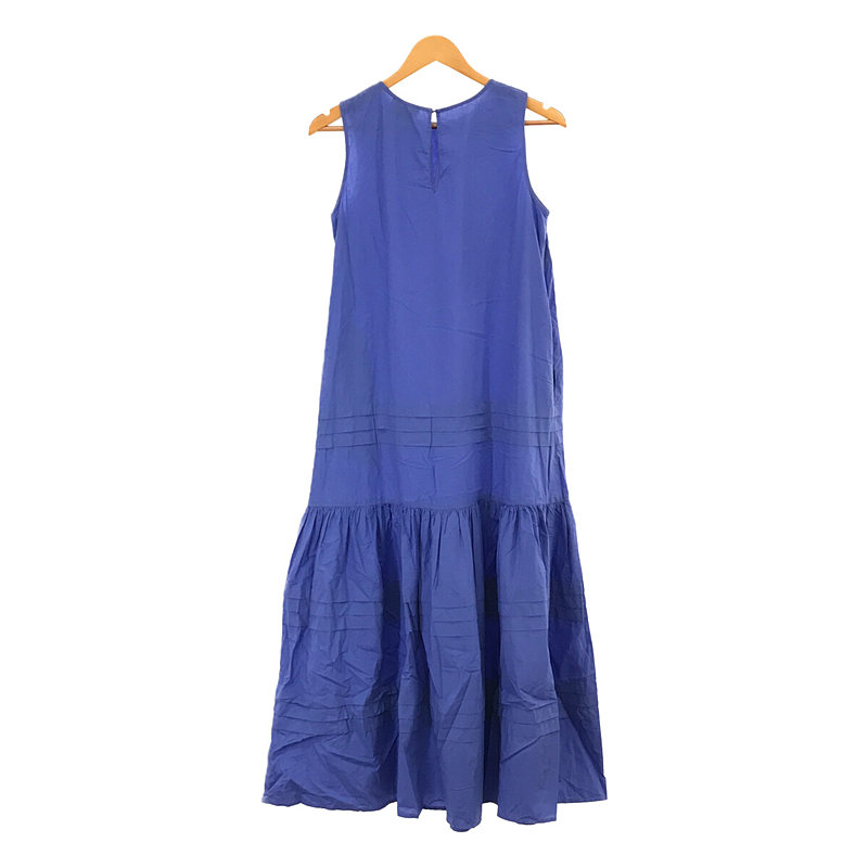 UNITED ARROWS / ユナイテッドアローズ Cotton Silk Tuck Dress コットンシルクタックドレス ノースリーブ ロング ワンピース