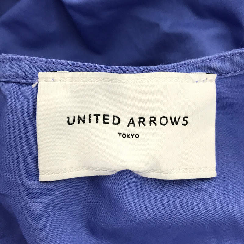 UNITED ARROWS / ユナイテッドアローズ Cotton Silk Tuck Dress コットンシルクタックドレス ノースリーブ ロング ワンピース