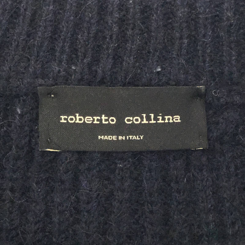 ROBERTO COLLINA / ロベルトコリーナ ベビーキャメル混紡 クルーネック 畦編みニット セーター