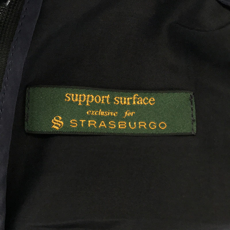 SUPPORT SURFACE / サポートサーフェス × STRASBURGO ストラスブルゴ 別注 コットン シルク フロント ギャザー ロング ワンピース