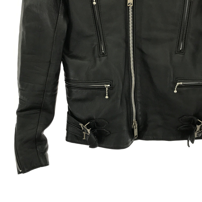666 Leather Wear / トリプルシックスレザーウェア イングランド製 シープスキン ダブルライダースジャケット