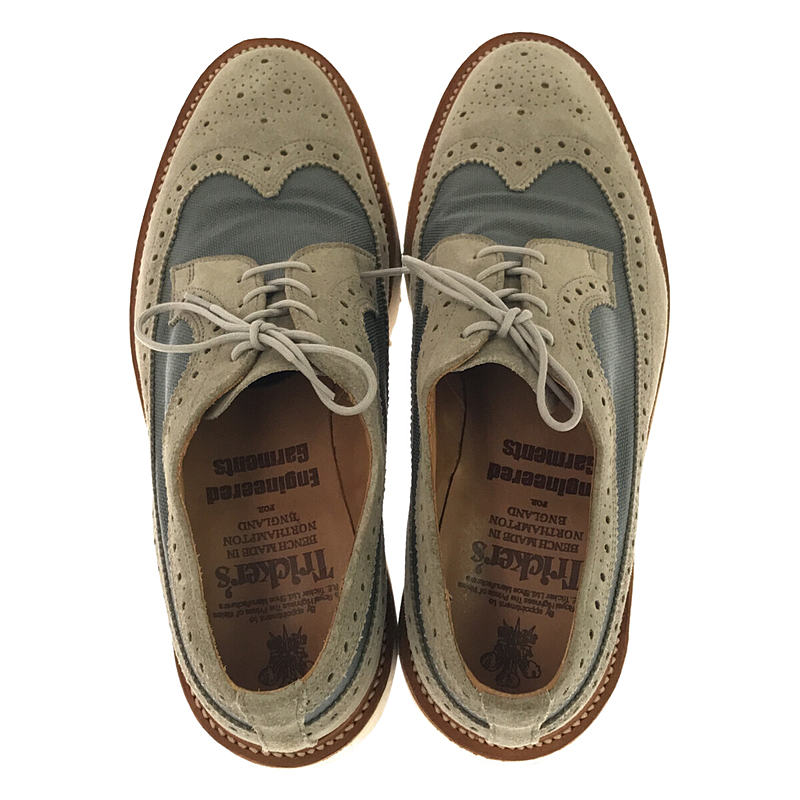 Engineered Garments ネペンテス取扱い × Tricker's 別注 TWO TONE DERBY BROGUE レザー 切替 ウイングチップ シューズ