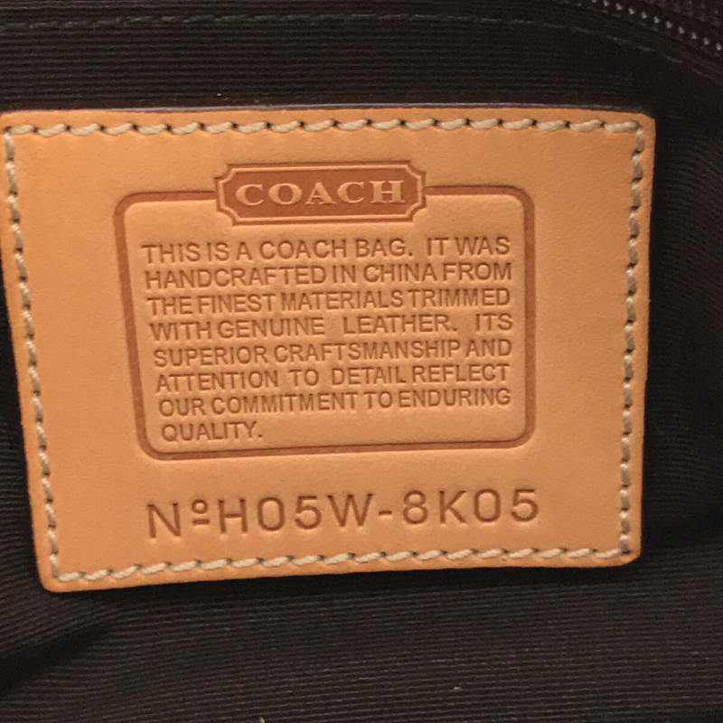 COACH / コーチ 8K05 シグネチャー レザー切替 ハンドバッグ