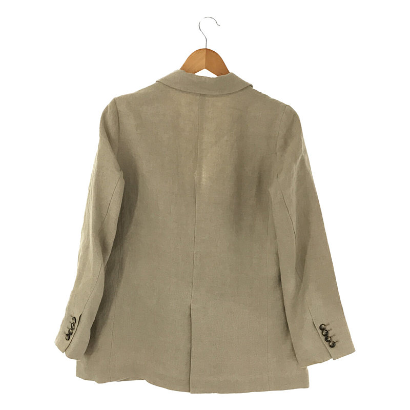 RUSTIC LINEN JACKET フレンチ リネン ピークドラペル ダブル テーラード ジャケットSACRA / サクラ