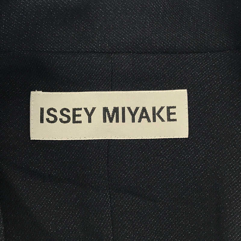 ISSEY MIYAKE / イッセイミヤケ トリアセテート タック デザイン ノーカラー ベスト