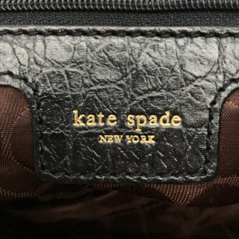 KATE SPADE / ケイトスペード クロコ型押し 切替 スエード レザー フラップ チェーンハンドル ショルダーバッグ