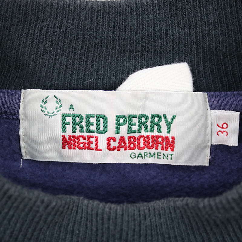 ​NIGEL CABOURN / ナイジェルケーボン ×FRED PERRY / ロゴ刺繍スウェット