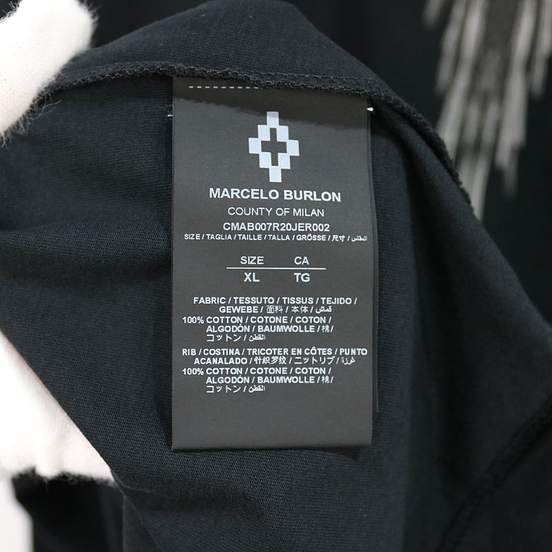 Marcelo Burlon / マルセロバーロン フェザープリント長袖Tシャツ