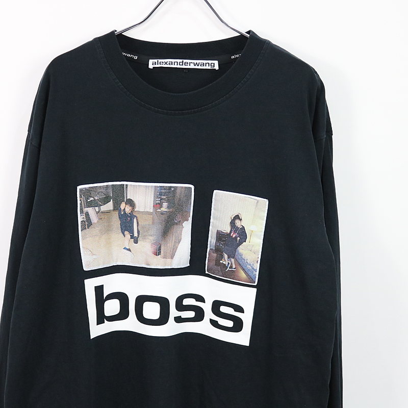 ALEXANDER WANG / アレキサンダーワン Boss Long Sleeve Tee ボスプリント長袖Tシャツ