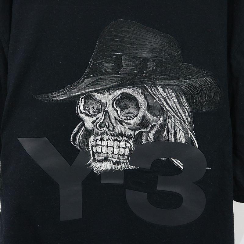 Y-3 / ワイスリー YOHJI SKULL SS TEE バックスカル刺繍Tシャツ