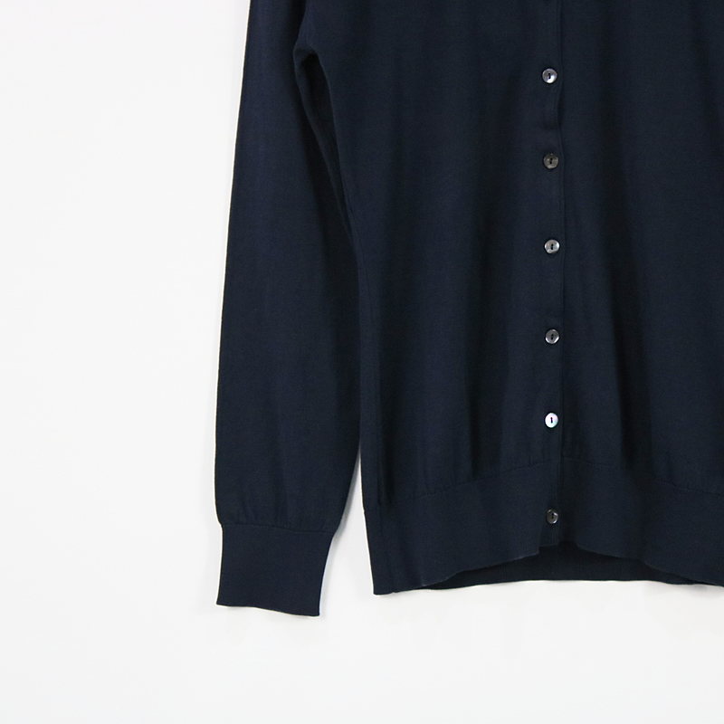 JOHN SMEDLEY / ジョンスメドレー ISLINGTON SLIM FIT クルーネックニットカーディガン navy