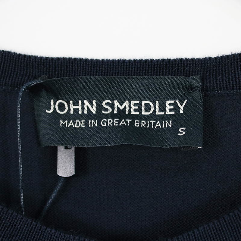 JOHN SMEDLEY / ジョンスメドレー ISLINGTON SLIM FIT クルーネックニットカーディガン navy