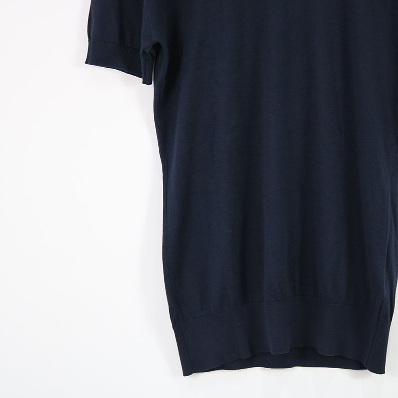 JOHN SMEDLEY / ジョンスメドレー DANIELLA SLIM FIT クルーネック半袖ニット navy