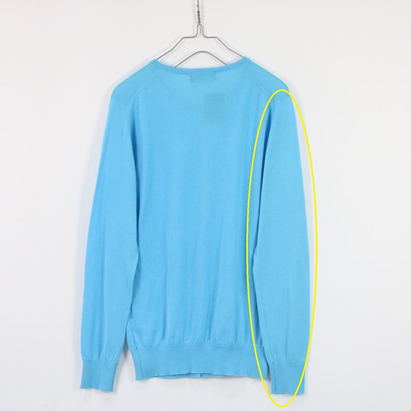 JOHN SMEDLEY / ジョンスメドレー クルーネックニットカーディガン blue