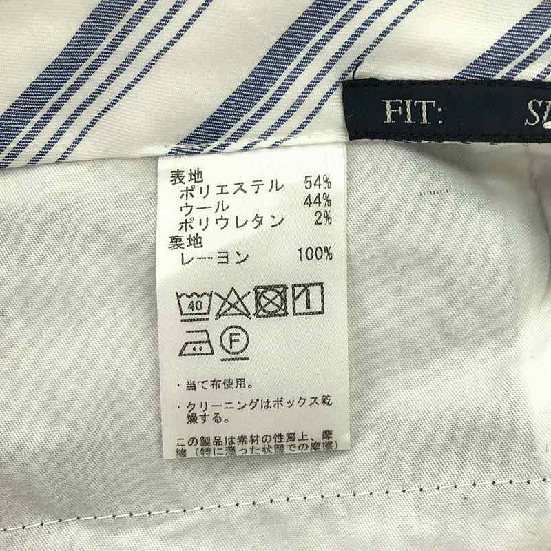 GERMANO / ジェルマーノ × BEAMS F ビームスエフ別注 SLIM FIT ウール混 ストレッチ スラックス