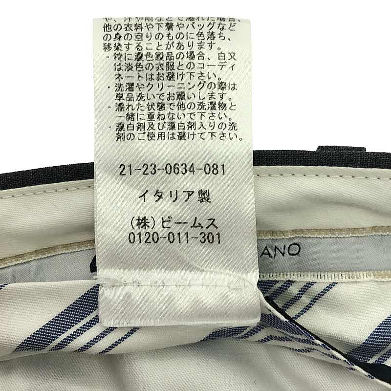 GERMANO / ジェルマーノ × BEAMS F ビームスエフ別注 SLIM FIT ウール混 ストレッチ スラックス