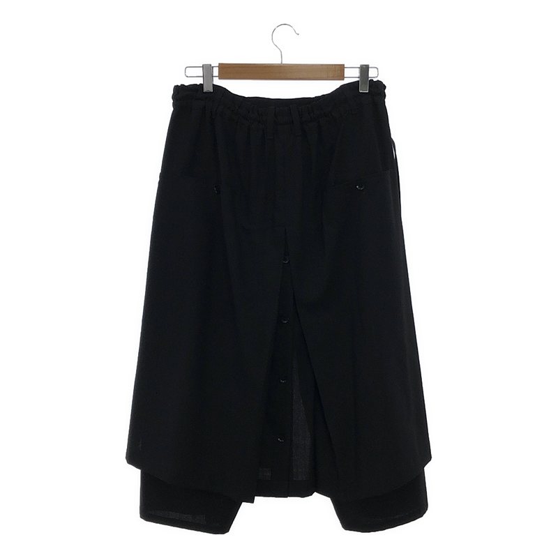 Ground Y / グラウンドワイ ドローストリング ラップ レイヤード ワイドパンツ