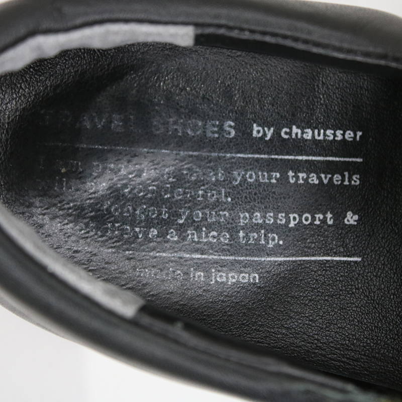 TRAVEL SHOES by chausser / トラベル シューズ バイ ショセ ground別注 TR-003 レザースリッポンシューズ