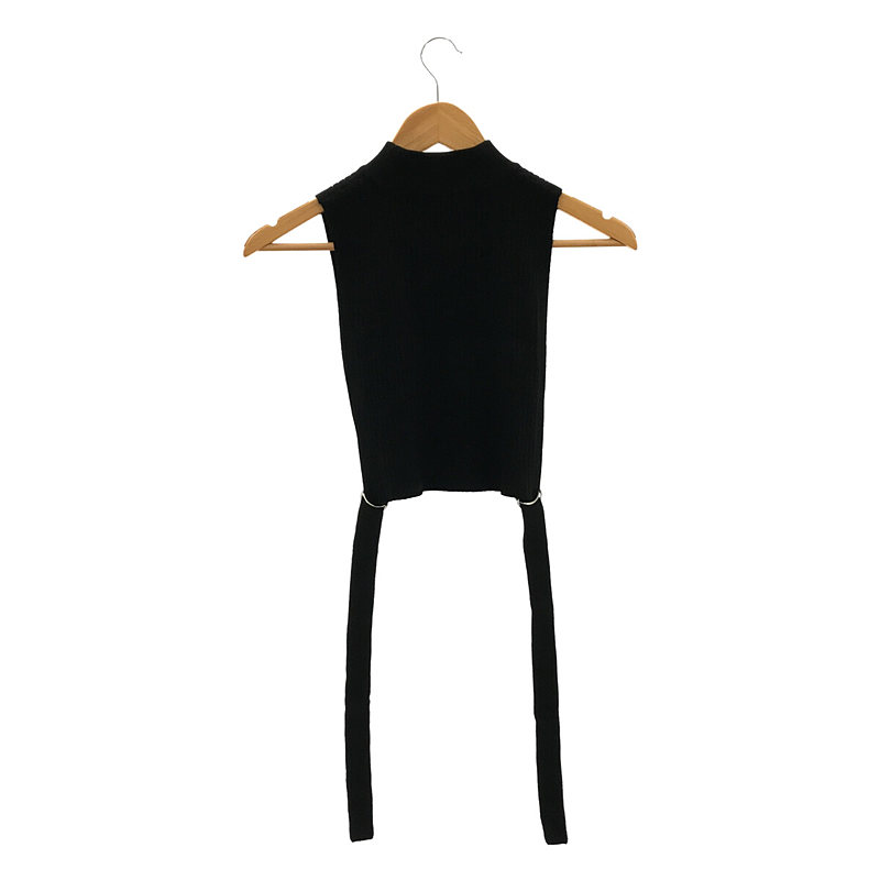 UN3D / アンスリード ベルトデザインノースリーブ リブニット