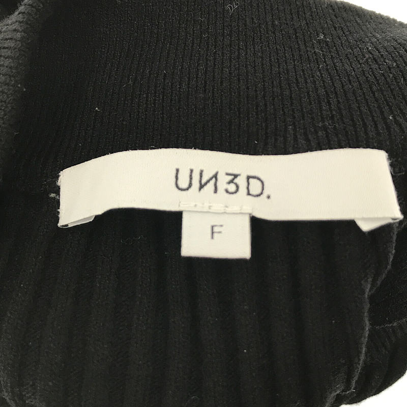 UN3D / アンスリード ベルトデザインノースリーブ リブニット