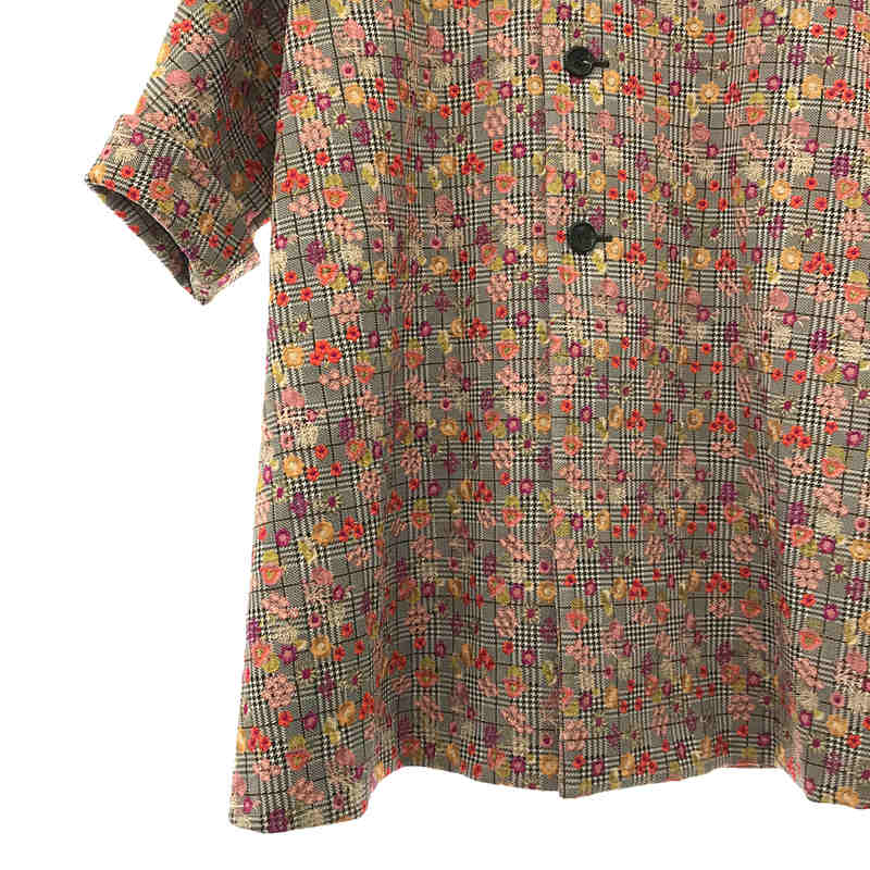 COMME des GARCONS COMME des GARCONS / コムコム ポリエステル  花柄刺繡 丸襟ロングコート