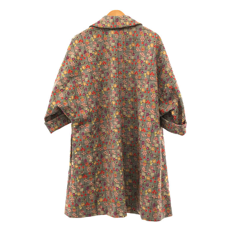 COMME des GARCONS COMME des GARCONS / コムコム ポリエステル  花柄刺繡 丸襟ロングコート