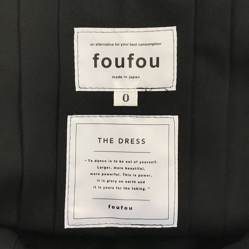 foufou / フーフー THE DRESS #19 front tuck button one piece フロントタックボタンワンピース