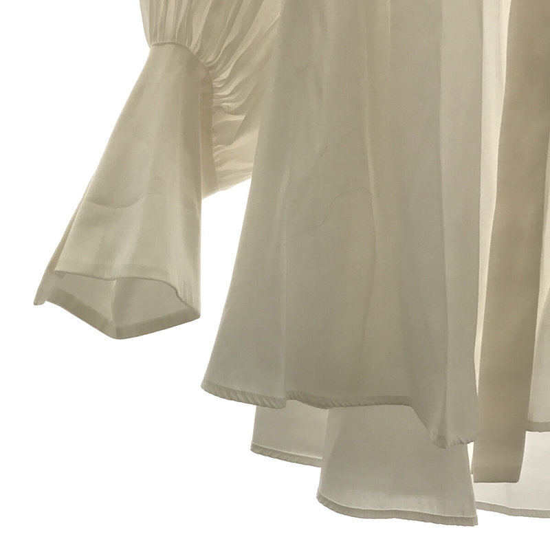 UN3D / アンスリード バンドカラーボリュームスリーブブラウス