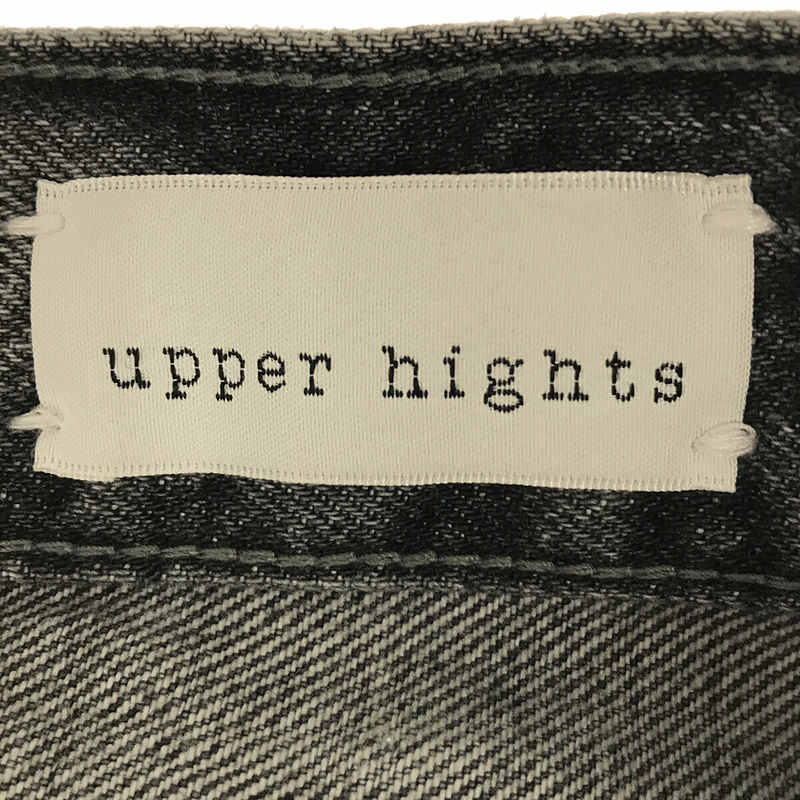 upper hights / アッパーハイツ ダメージ ブラックデニムパンツ