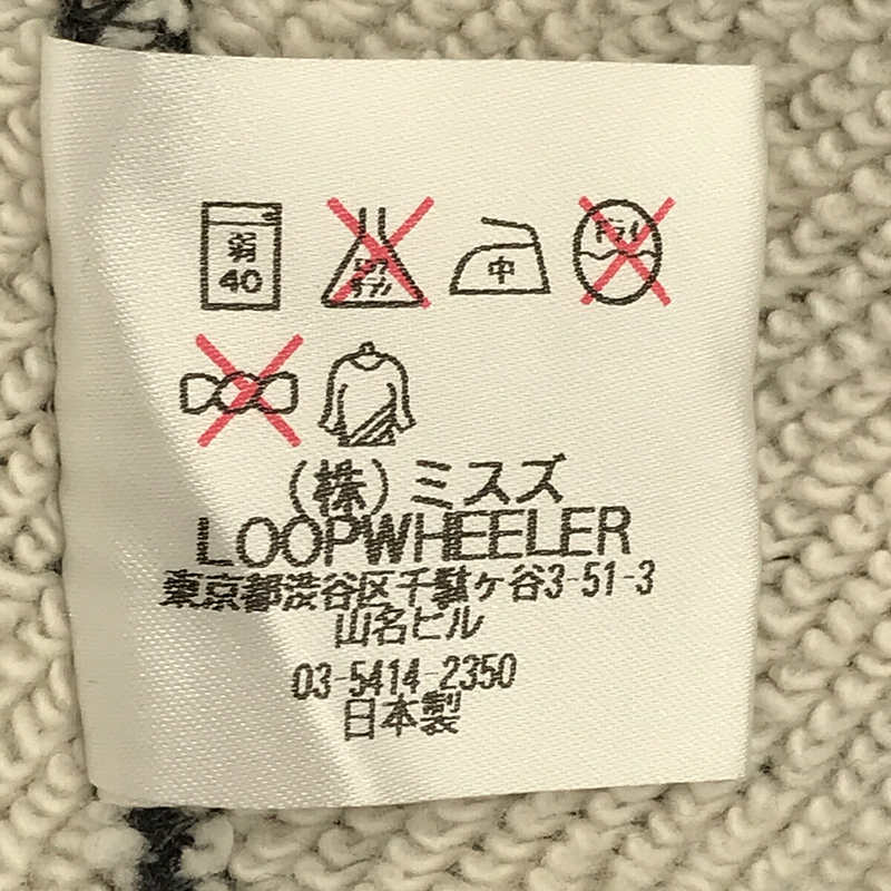 LOOPWHEELER / ループウィラー 裏毛ダブルジップアップパーカー